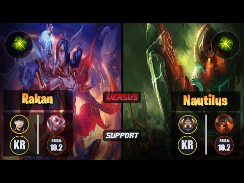 Kellin RAKAN (Support) [Aftershock] VS NAUTILUS - Challenger KR Patch 10.2
