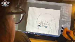 【小学生女子/液タブ】オリジナルキャラを描く小6とわ子。液晶タブレットをどんどん使いこなす！ #イラスト #絵を描く #Photoshop