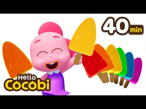 Learn Colors with Popsicles🌈and More Color Videos For Kids | Hello Cocobi