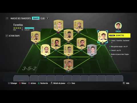 FIFA20 SBC / DCE LIGUE SERIE A TIM - FIORENTINA - SOLUTIONS PAS CHER