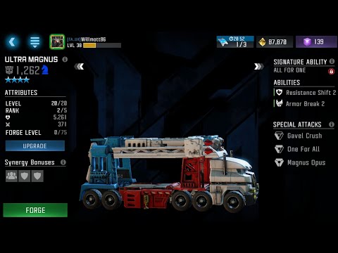 4* Ultra Magnus Lv&rank up- Transformers ftf