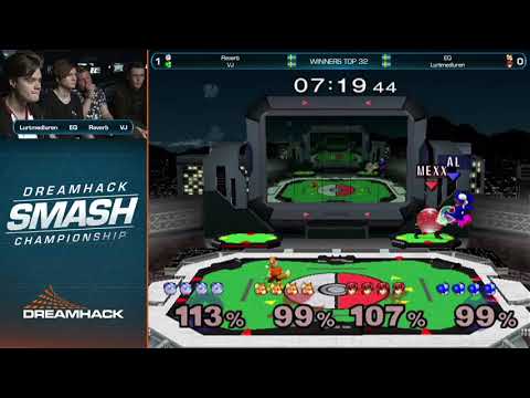 DHW17 - Reverb + VJ Vs. Lurtmedluren + EQ - Winners Round 1 - Melee Doubles