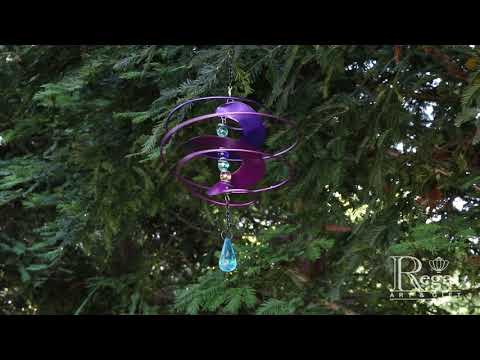 12609 Fantasia Hanging Wind Spinner - Purple