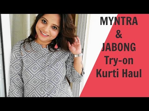 Myntra Try-On Kurti Haul | Jabong Try-On Kurti Haul | Affordable Kurti Haul | Myntra & Jabong Haul👚 Video