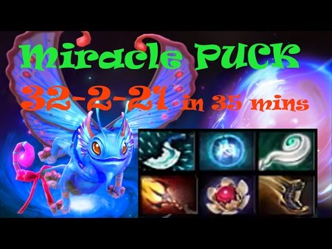 Miracle Dota 2 Rampage on Puck 9k MMR level here