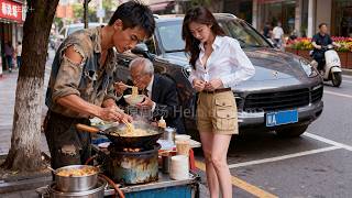 窮小子擺攤賣面被嘲諷，豈料下秒他一碗麵治好了首富的厭食症，美女總裁帶萬億嫁妝獻身只為他再做一碗#神厨小子