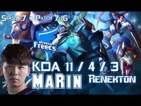 AFs MaRin RENEKTON vs CHO'GATH Top - Patch 7.16 KR Ranked