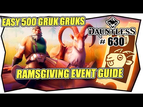 DAUNTLESS #630 RAMSGIVING GUIDE ★ 500 Gruk Gruks speedrun ★ Tipps & Tricks ★ Cosmetics & golden Rams