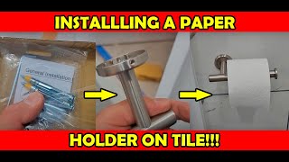 How to install a TOILET PAPER HOLDER!!!