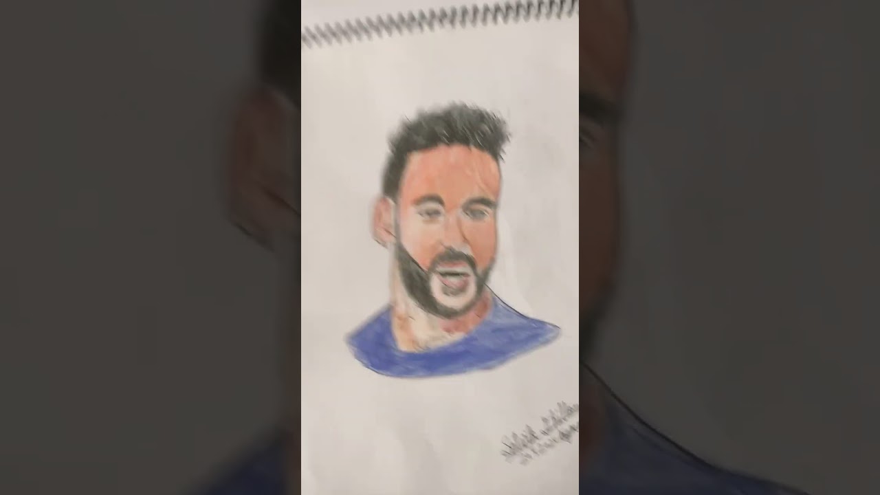 Neymar da Silva santos junior drawing with pencil colours #transition #art #portrait