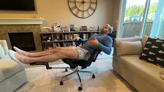 Ergonomic Office Chair with Footrest, Desk Chair Comfy with 3D Adjustable Lumbar Support