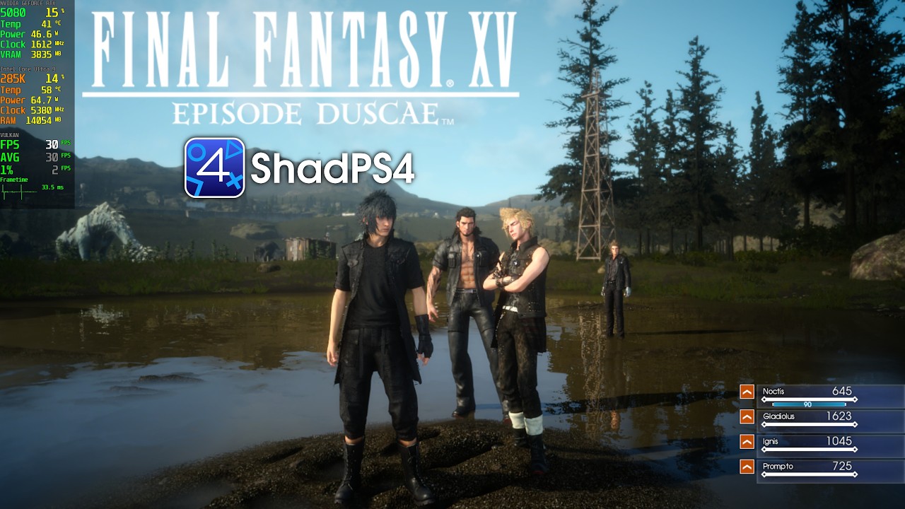 Final Fantasy XV: Episode Duscae Gameplay | ShadPS4 0.19.1 WIP PS4 Emulator PC