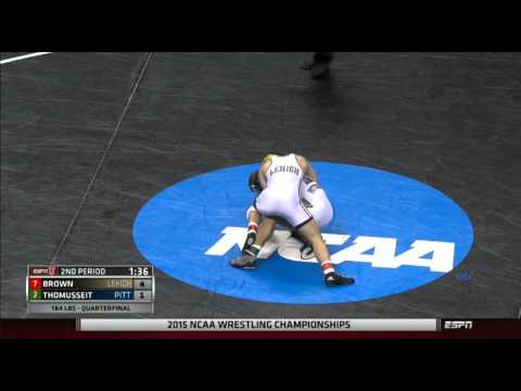2015 NCAA 184 lb Quarter Final: Max Thomusseit (PITT) v Brown (Lehigh)
