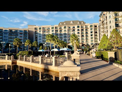 Disney's Riviera Resort 2025 Evening Tour w/ Christmas Decorations in 4K | Walt Disney World Florida