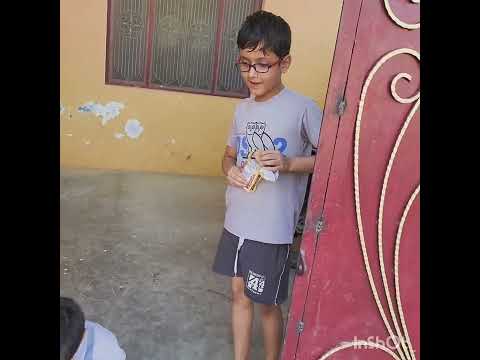 Today Mridul and Shikhar fed biscuits to the dogs. 19 / 04/ 2024