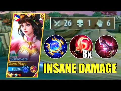 26 KILLS GUINEVERE HIGH RANKED GAME!! INSANE GUINEVERE GAMEPLAY - MLBB