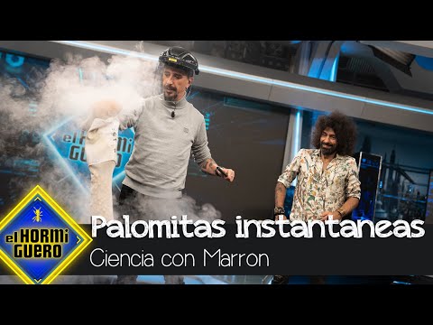 Marron crea palomitas instanntaneas en el plató - El Hormiuguero