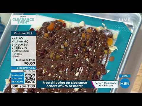 Kitchen HQ 5piece Set of Silicone Baking Mats