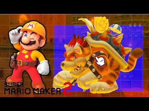 Super Mario Maker 2 - GIANT MEOWSER with Wings and a Parachute!