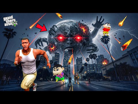 Franklin And Shinchan The Evil Moon Wakes up in GTA 5! Bangla Gameplay