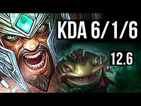 TRYNDAMERE vs TAHM KENCH (TOP) | 3.7M mastery, 6/1/6, 700+ games | NA Diamond | 12.6