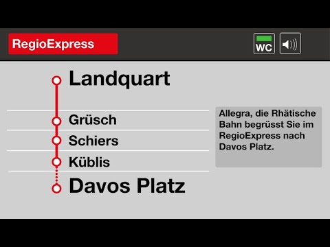 RhB Ansagen » RE Landquart — Davos Platz (2023) (ohne Zugstrennung) | SLBahnen