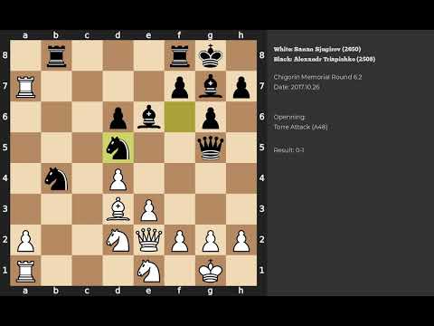 Sanan Sjugirov - Alexandr Triapishko | Torre Attack | 2017