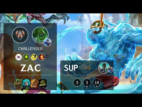 Zac Support vs Karma - KR Challenger Patch 10.15