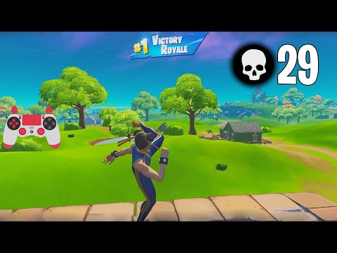 29 Kill Solo Vs Squads Win | Full Gameplay Season 5 (Fortnite PS4 Controller On PC)