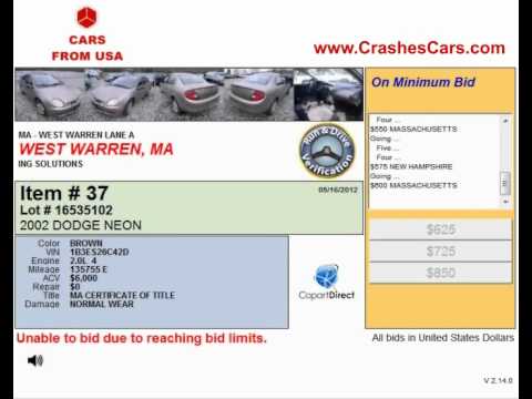 Repairable Cars to Buy at West Warren MA Auction