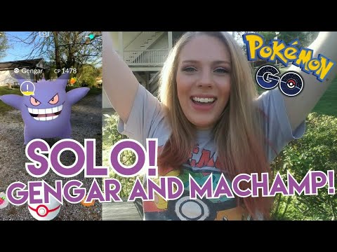 SOLO LEVEL 3 RAIDS IN POKEMON GO! How To Solo Gengar and Machamp Raid Bosses!