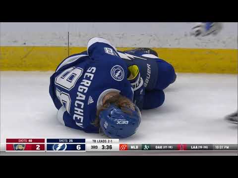 NHL Hit - Panthers @ Lightning - Hornqvist hit Sergachev - 22 05 2021