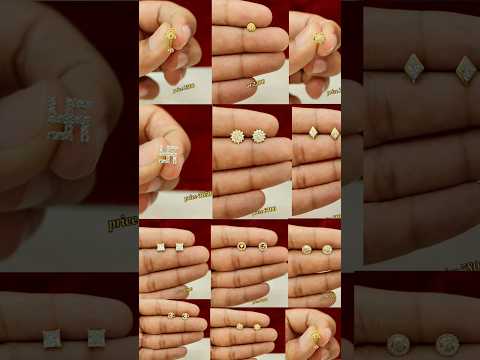 Latest Gold Nose Pin Designs With Weight And and || gold stone tops design with price #nosepins