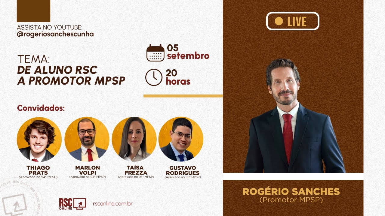 DE ALUNO RSC A APROVADO NO CONCURSO DO MPSP