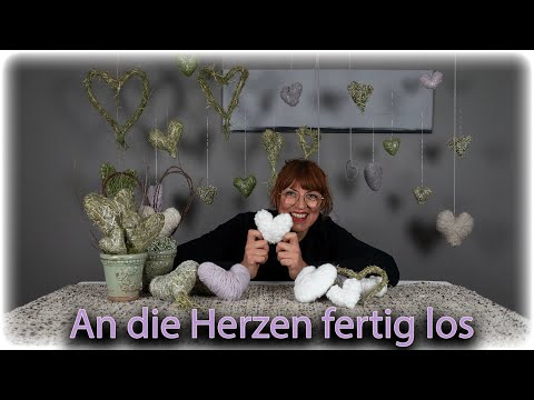 DIY HERZEN mit WOLLE und HEU | EINFACH und GÜNSTIG ein HERZ für DICH