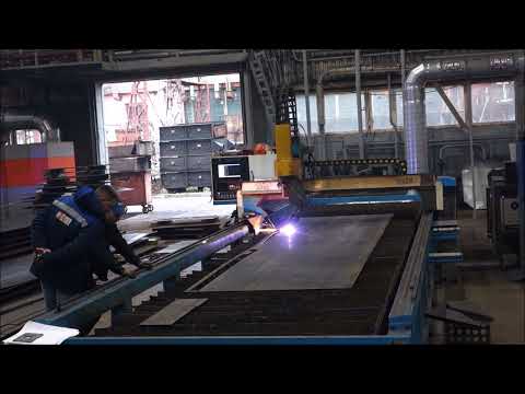 AMG-S820 plasma cutting machine with Bevel cut and photos -- Time Lapse