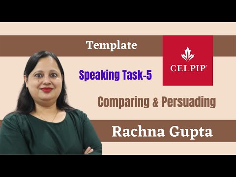 Template | CELPIP | Speaking Task-5 | Comparing & Persuading | Rachna Gupta | The Australian Academy