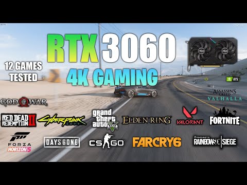 RTX 3060 4K Gaming : Test in 12 Games ft i5 12400F