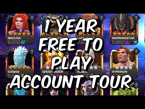 1 Year Free To Play Account Tour - WhaleMiker27 Roster -  Marvel Contest Of Champions