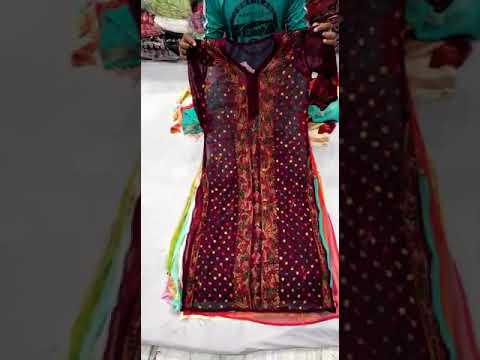 Chikan kurti resham thread keel embroidered