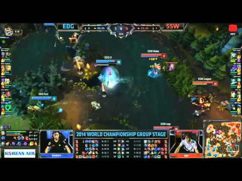 LMHT 18-09-2014 EDG vs SSW Chung Kết Thế Giới Mùa 4 Bảng A