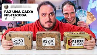 Dei 1250 reais pro meu primo COMPRAR 3 CAIXAS GAMERS para mim