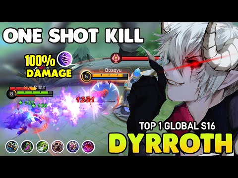 1 Shot Kill !! Dyrroth best build 2021 ~ Top Global Dyrroth Mobile legends bang bang
