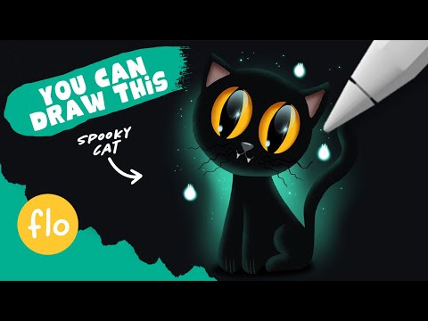 You Can Draw This CAT in PROCREATE + FREE Procreate Brush