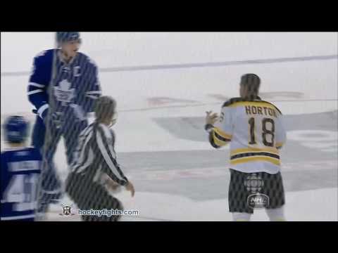 Nathan Horton vs Dion Phaneuf Mar 19, 2011