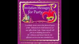 Best Invitation Messages Sample | Party Invitation Text Message