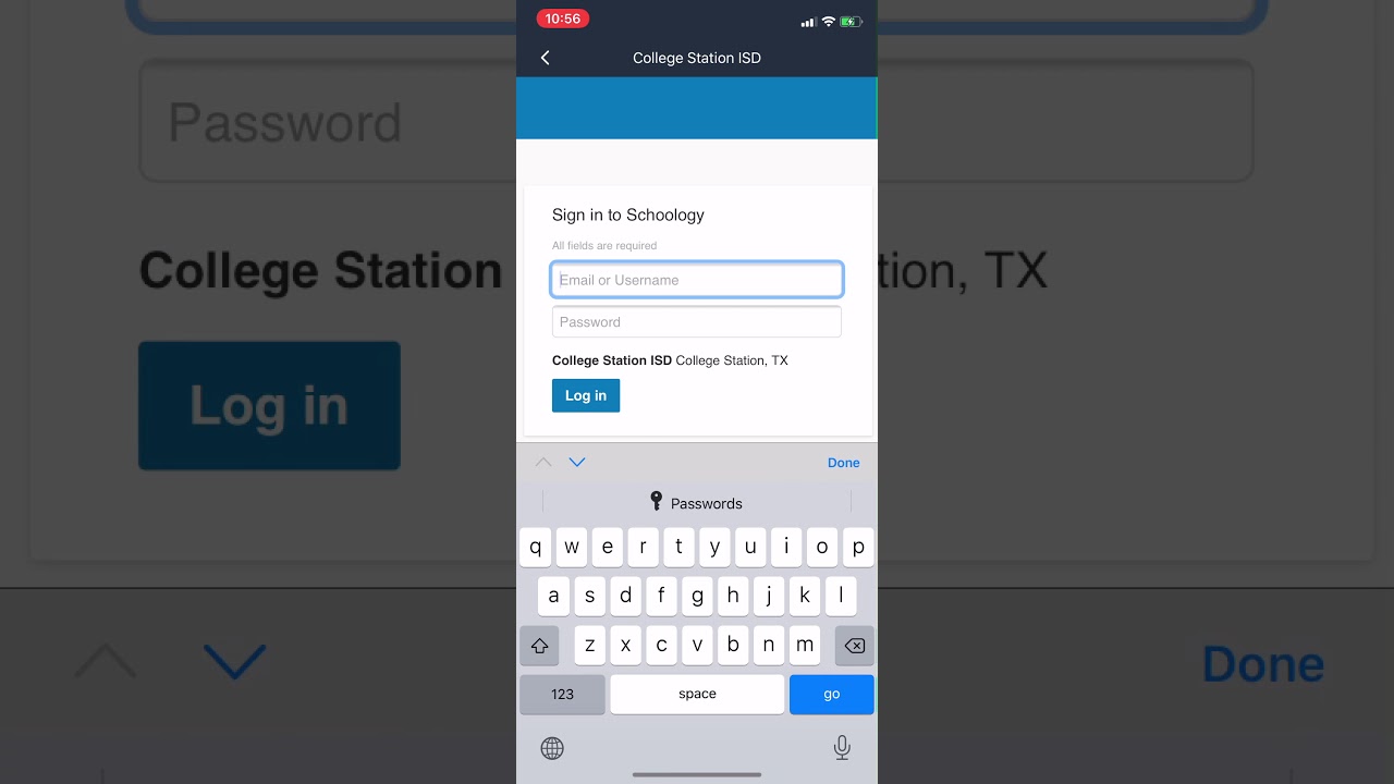 Schoology App login - CSISD
