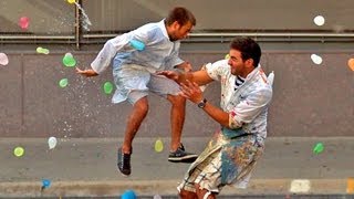 Slow Motion Water Balloon Fight with 1500 people Starring Freddie Wong