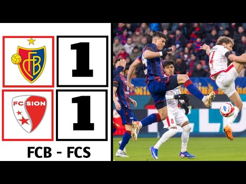 FC Basel Vs FC Sion 1-1 Swiss Super League | Basel Sion | Round 20