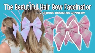 How to make a Fabulous Hair Bow Fascinator. Sewing Business Winner.